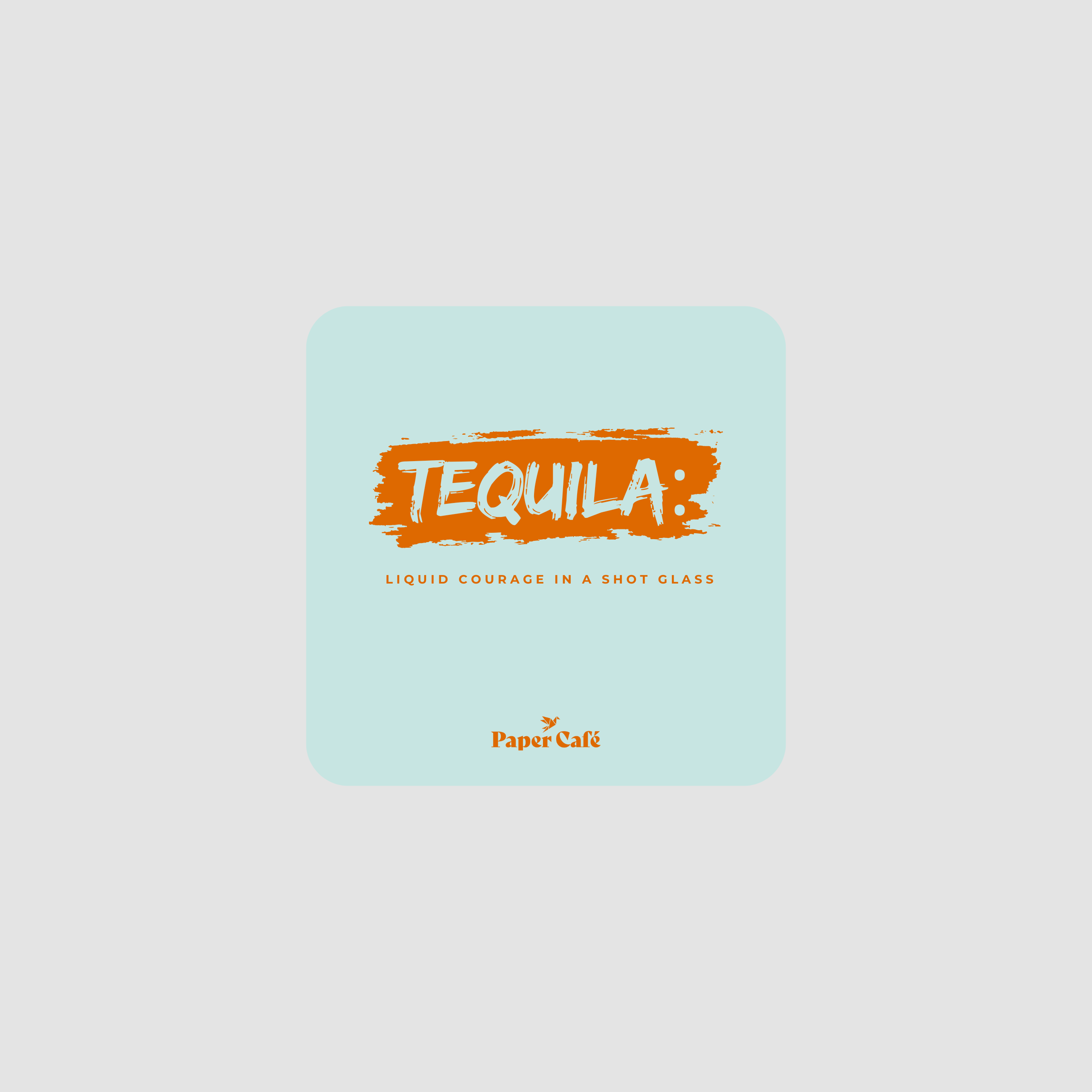 Tequila Liquid Beer Mats - Rounded Corners